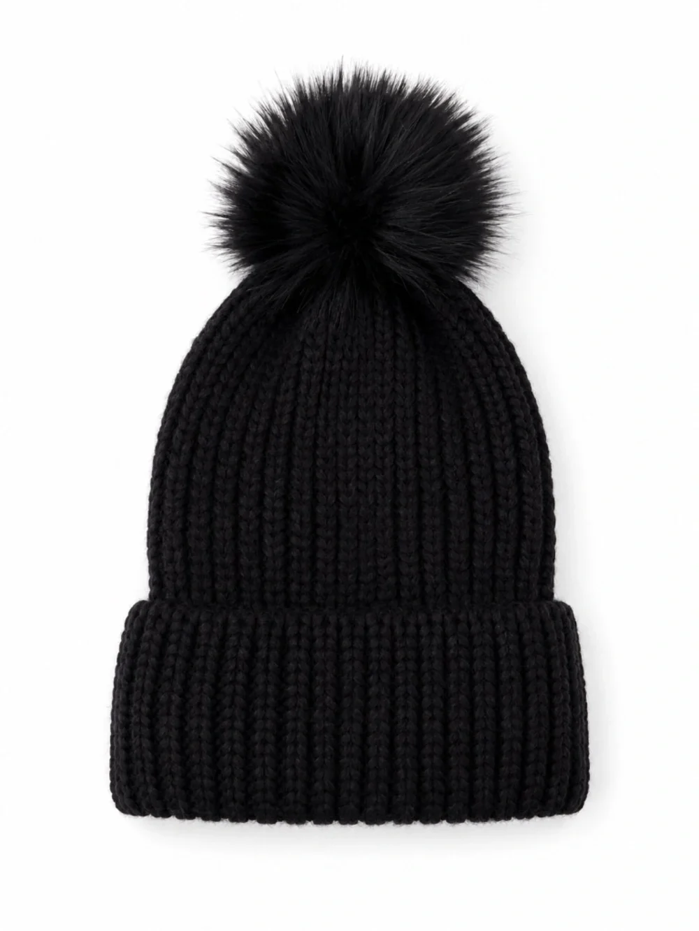 Atmosphere Black Knit Pom Pom Beanie